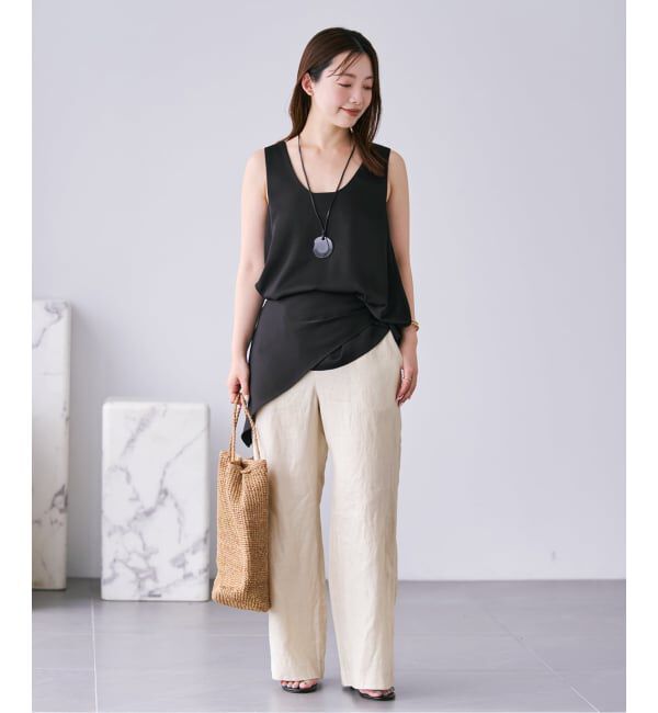 Plage「dull satin scarf set タンク」|タンクトップ|
