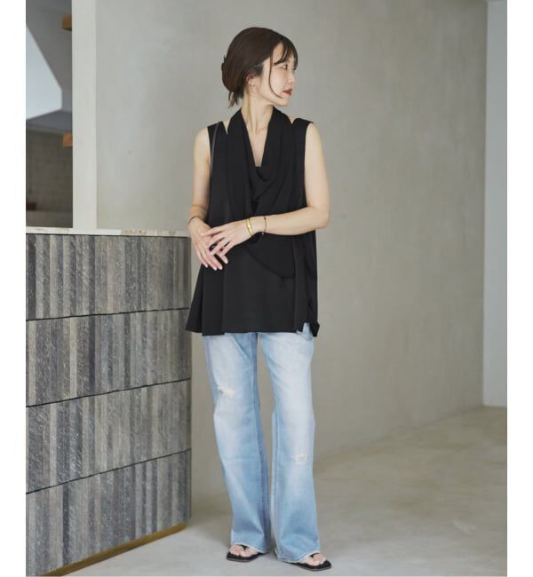 Plage「dull satin scarf set タンク」|タンクトップ|