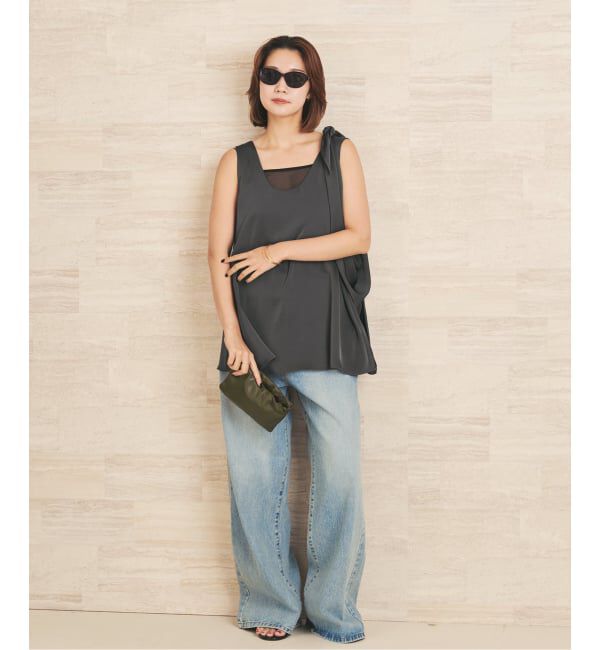 Plage「dull satin scarf set タンク」|タンクトップ|