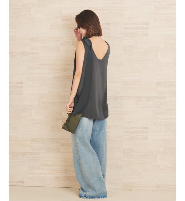 Plage「dull satin scarf set タンク」|タンクトップ|