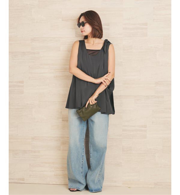 Plage「dull satin scarf set タンク」|タンクトップ|