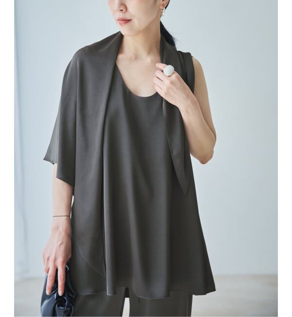 Plage「dull satin scarf set タンク」|タンクトップ|
