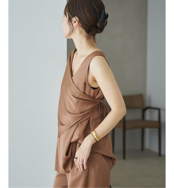 Plage「dull satin scarf set タンク」|タンクトップ|