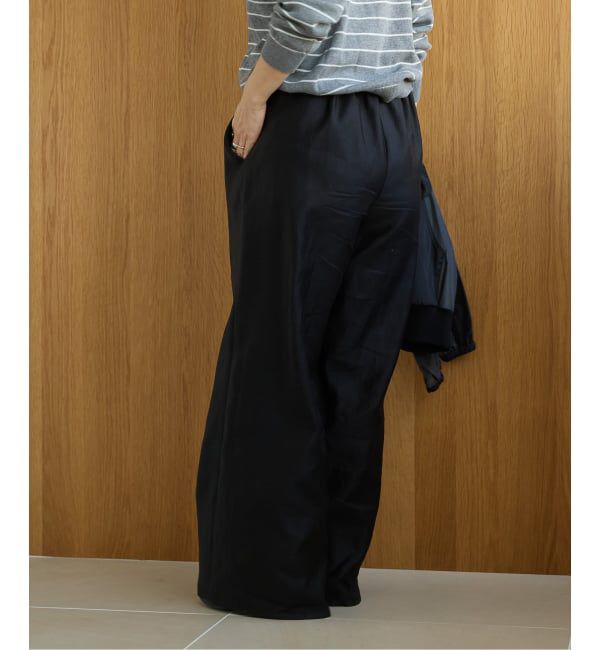 IENA LA BOUCLE「《洗濯機洗い可》IENA LA BOUCLE コットンサテンイージーパンツ」|その他|