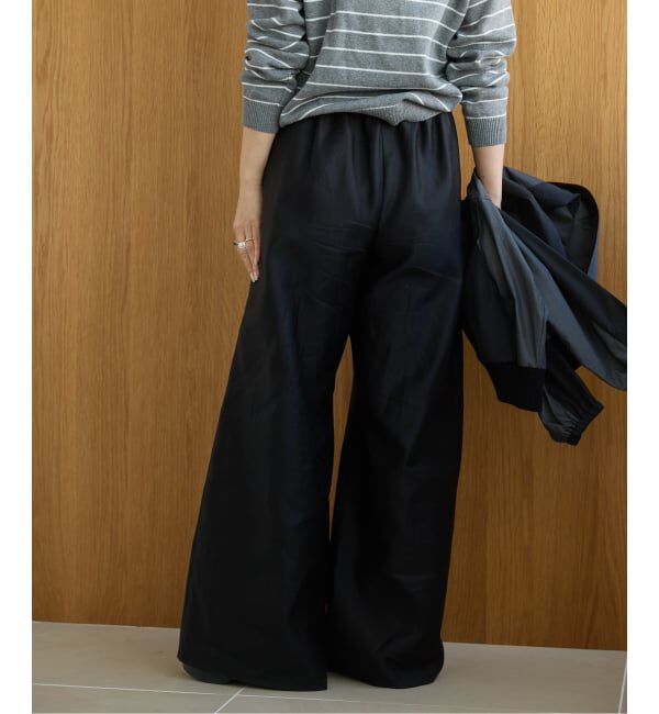 IENA LA BOUCLE「《洗濯機洗い可》IENA LA BOUCLE コットンサテンイージーパンツ」|その他|