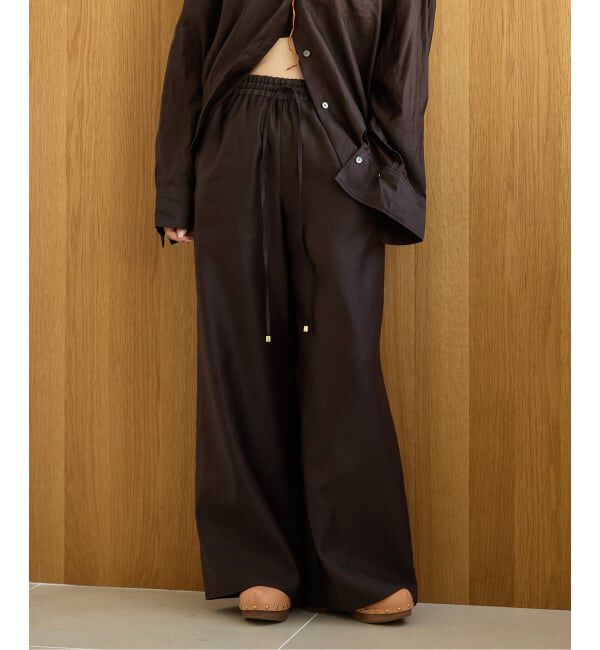 IENA LA BOUCLE「《洗濯機洗い可》IENA LA BOUCLE コットンサテンイージーパンツ」|その他|