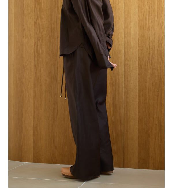 IENA LA BOUCLE「《洗濯機洗い可》IENA LA BOUCLE コットンサテンイージーパンツ」|その他|
