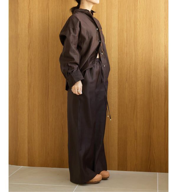 IENA LA BOUCLE「《洗濯機洗い可》IENA LA BOUCLE コットンサテンイージーパンツ」|その他|