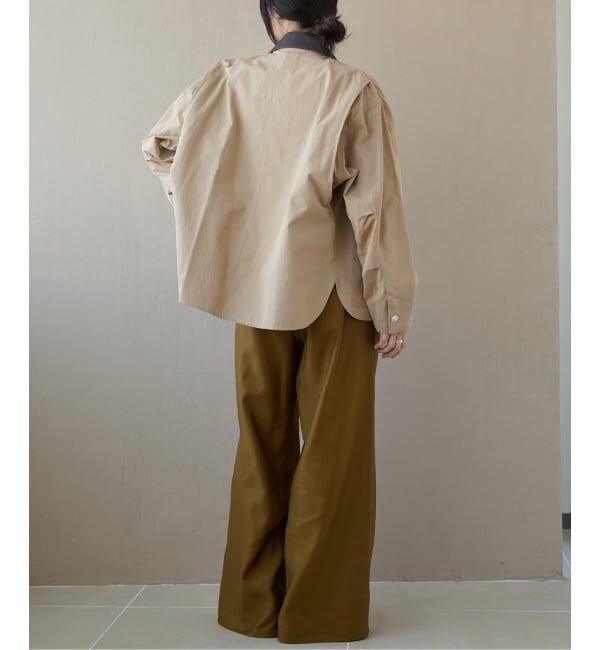 IENA LA BOUCLE「《洗濯機洗い可》IENA LA BOUCLE コットンサテンイージーパンツ」|その他|