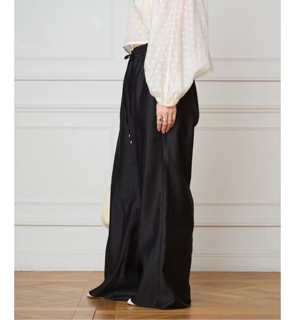 IENA LA BOUCLE「《洗濯機洗い可》IENA LA BOUCLE コットンサテンイージーパンツ」|その他|
