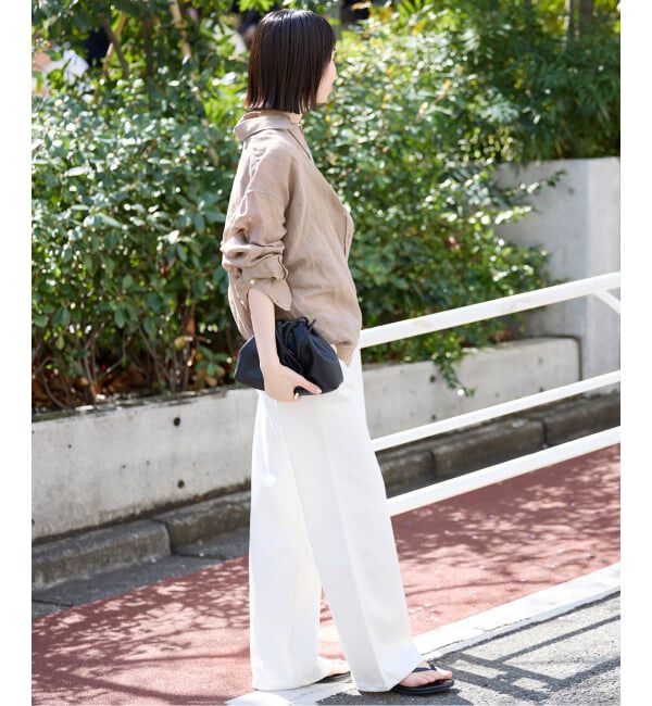 SLOBE IENA「リネンコットンカシュクールシャツ」|シャツ・ブラウス|