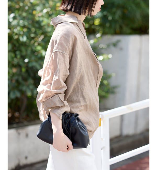 SLOBE IENA「リネンコットンカシュクールシャツ」|シャツ・ブラウス|