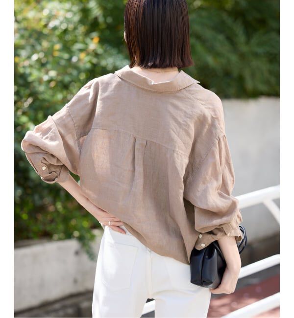 SLOBE IENA「リネンコットンカシュクールシャツ」|シャツ・ブラウス|