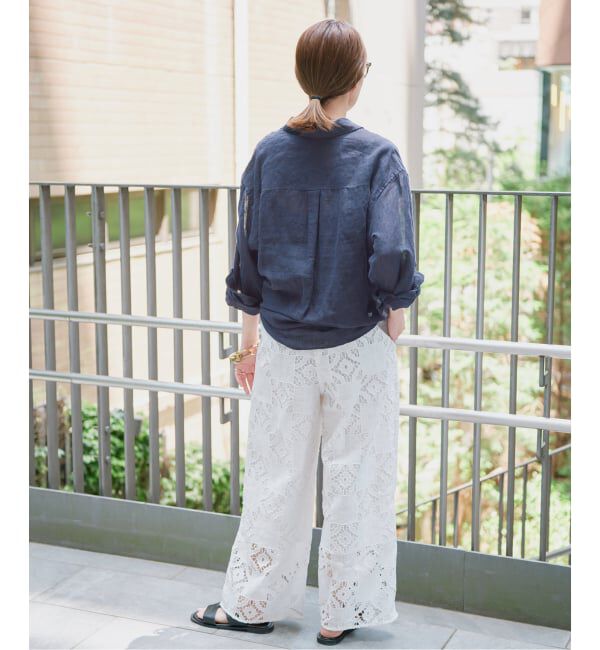 SLOBE IENA「リネンコットンカシュクールシャツ」|シャツ・ブラウス|