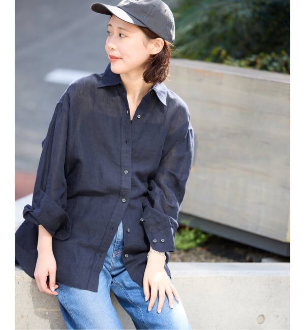 SLOBE IENA「リネンコットンカシュクールシャツ」|シャツ・ブラウス|