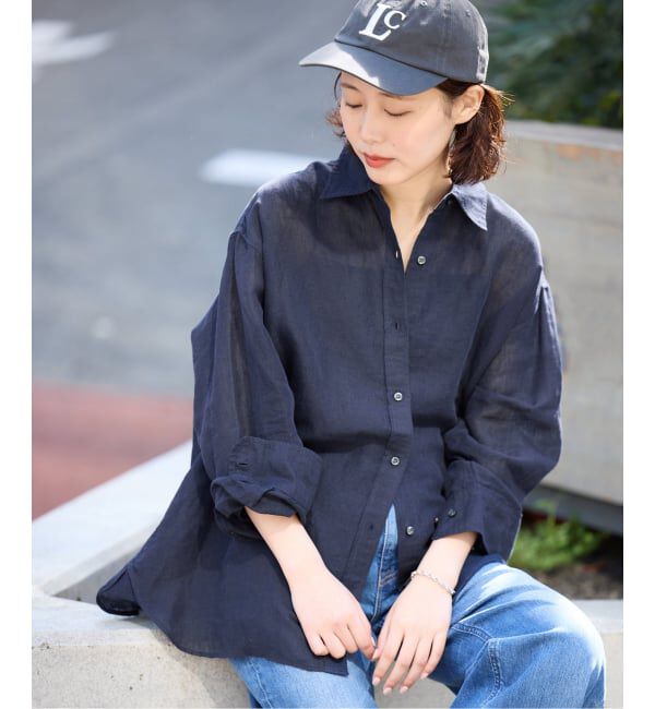SLOBE IENA「リネンコットンカシュクールシャツ」|シャツ・ブラウス|
