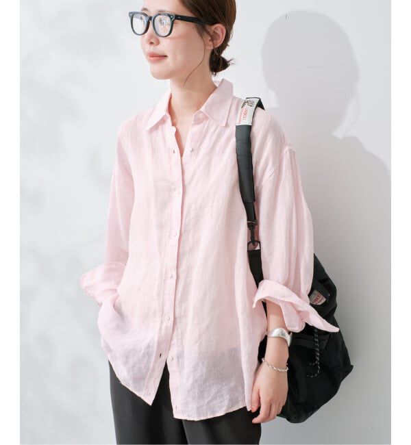 SLOBE IENA「リネンコットンカシュクールシャツ」|シャツ・ブラウス|