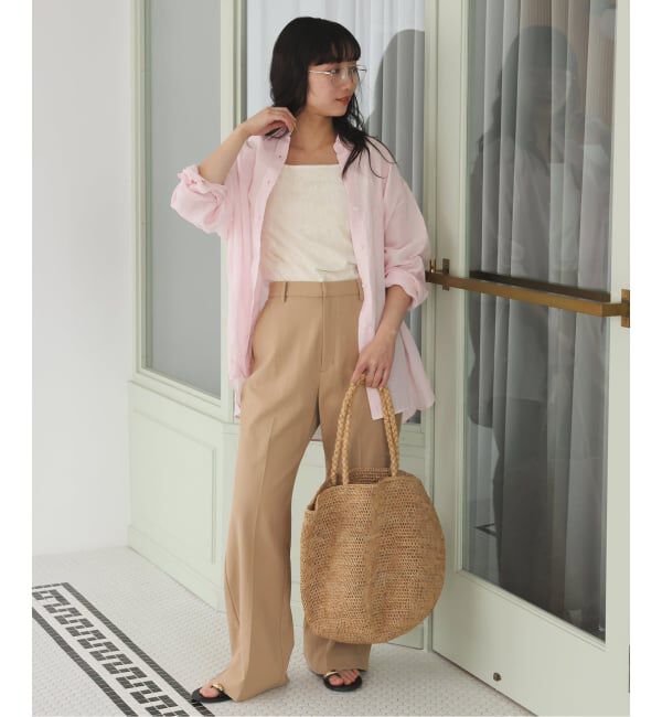 SLOBE IENA「リネンコットンカシュクールシャツ」|シャツ・ブラウス|