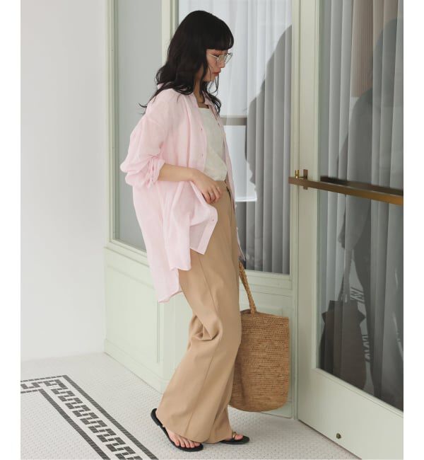SLOBE IENA「リネンコットンカシュクールシャツ」|シャツ・ブラウス|