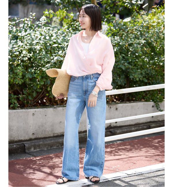 SLOBE IENA「リネンコットンカシュクールシャツ」|シャツ・ブラウス|
