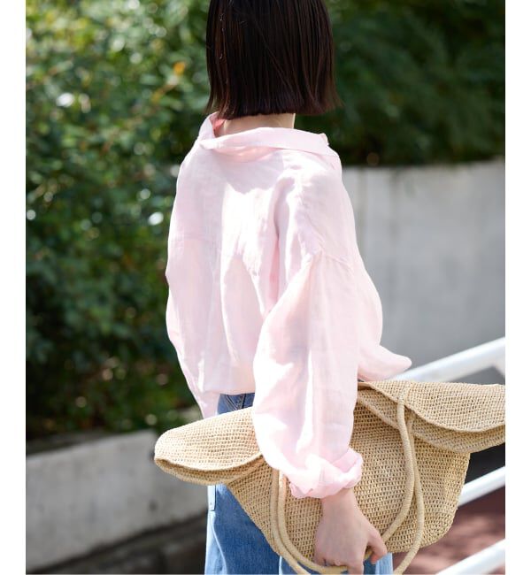 SLOBE IENA「リネンコットンカシュクールシャツ」|シャツ・ブラウス|