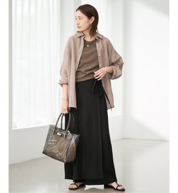 SLOBE IENA「リネンコットンカシュクールシャツ」|シャツ・ブラウス|