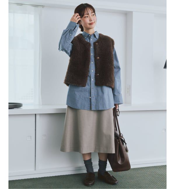 SLOBE IENA「《WEB限定サイズあり/予約》SLOBE レザーギャザーローファー」|ローファー|