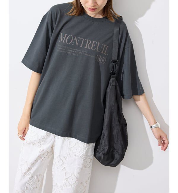 SLOBE IENA「《一部カラーWEB限定/接触冷感/抗菌防臭》MONTREUILレターロゴTEE」|Tシャツ・カットソー|