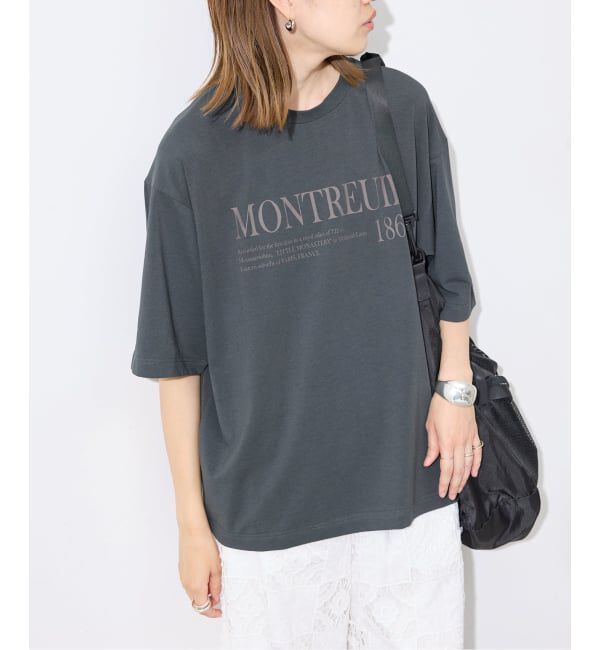 SLOBE IENA「《一部カラーWEB限定/接触冷感/抗菌防臭》MONTREUILレターロゴTEE」|Tシャツ・カットソー|