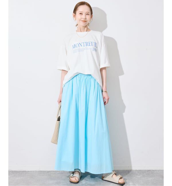 SLOBE IENA「《一部カラーWEB限定/接触冷感/抗菌防臭》MONTREUILレターロゴTEE」|Tシャツ・カットソー|