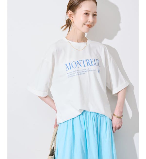 SLOBE IENA「《一部カラーWEB限定/接触冷感/抗菌防臭》MONTREUILレターロゴTEE」|Tシャツ・カットソー|