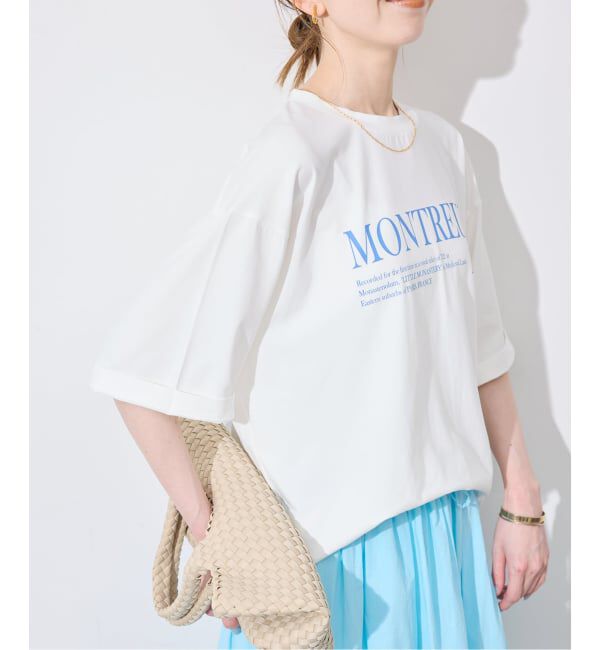 SLOBE IENA「《一部カラーWEB限定/接触冷感/抗菌防臭》MONTREUILレターロゴTEE」|Tシャツ・カットソー|