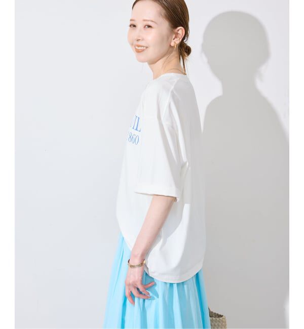 SLOBE IENA「《一部カラーWEB限定/接触冷感/抗菌防臭》MONTREUILレターロゴTEE」|Tシャツ・カットソー|