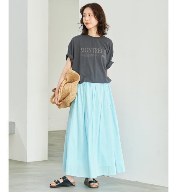 SLOBE IENA「《一部カラーWEB限定/接触冷感/抗菌防臭》MONTREUILレターロゴTEE」|Tシャツ・カットソー|