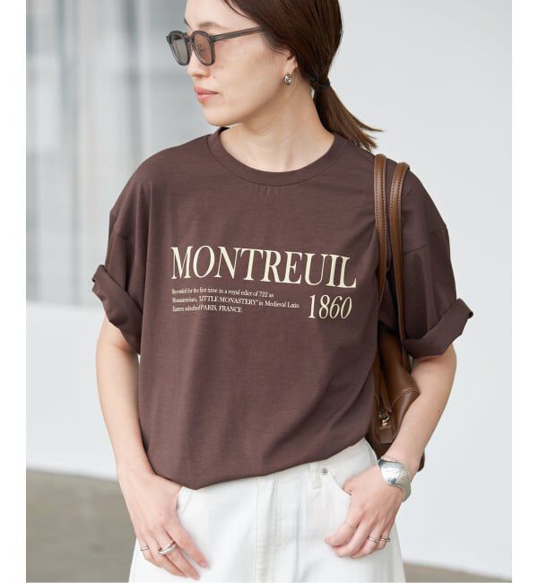 SLOBE IENA「《一部カラーWEB限定/接触冷感/抗菌防臭》MONTREUILレターロゴTEE」|Tシャツ・カットソー|