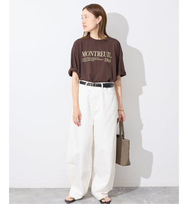 SLOBE IENA「《一部カラーWEB限定/接触冷感/抗菌防臭》MONTREUILレターロゴTEE」|Tシャツ・カットソー|