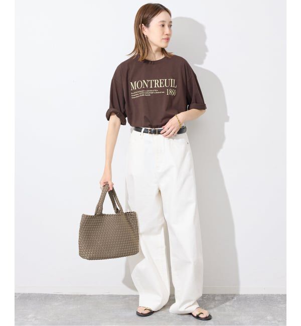 SLOBE IENA「《一部カラーWEB限定/接触冷感/抗菌防臭》MONTREUILレターロゴTEE」|Tシャツ・カットソー|
