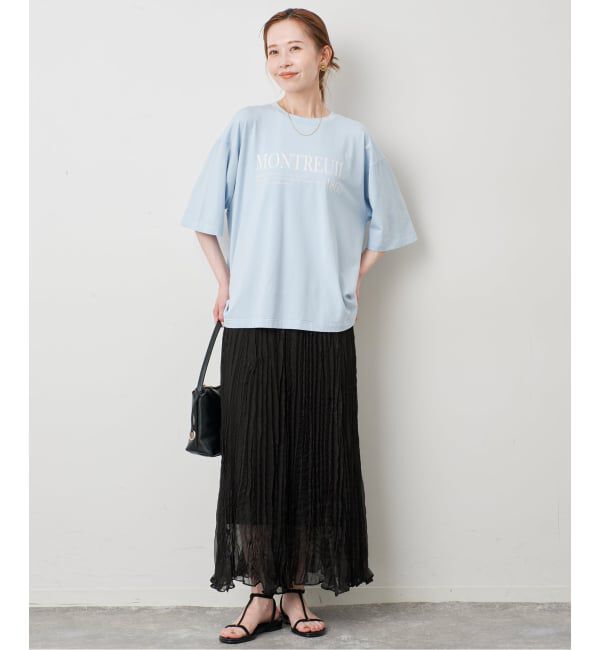SLOBE IENA「《一部カラーWEB限定/接触冷感/抗菌防臭》MONTREUILレターロゴTEE」|Tシャツ・カットソー|
