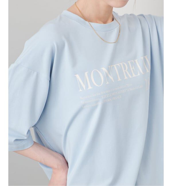 SLOBE IENA「《一部カラーWEB限定/接触冷感/抗菌防臭》MONTREUILレターロゴTEE」|Tシャツ・カットソー|