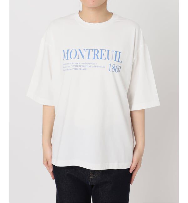 SLOBE IENA「《一部カラーWEB限定/接触冷感/抗菌防臭》MONTREUILレターロゴTEE」|Tシャツ・カットソー|