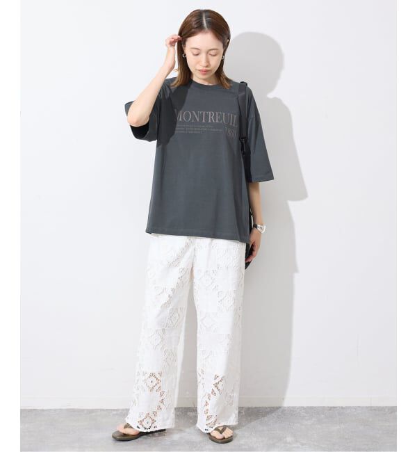 SLOBE IENA「《一部カラーWEB限定/接触冷感/抗菌防臭》MONTREUILレターロゴTEE」|Tシャツ・カットソー|