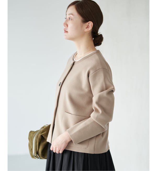 IENA「《予約/手洗い可》スーパーファインスムースクルーカーディガン」|カーディガン|