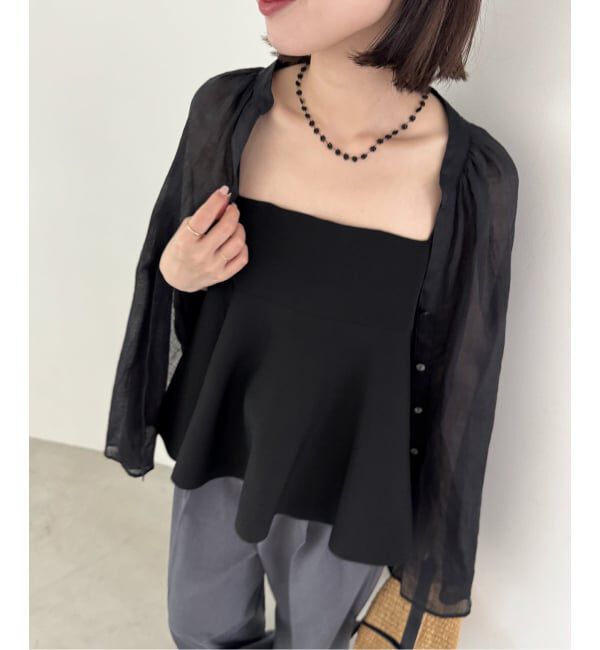 SLOBE IENA「ペプラムフレアビスチェ」|キャミソール|
