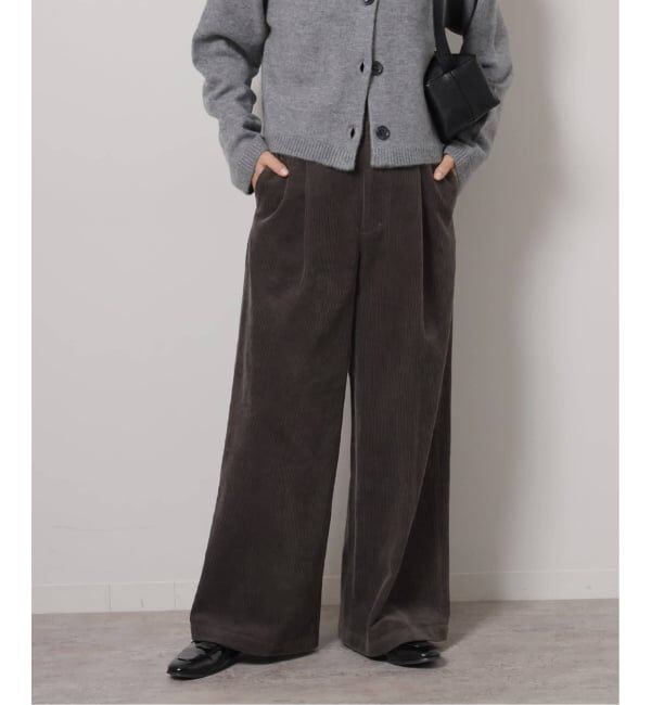 JOURNAL STANDARD relume「《追加2》ウォッシャブルコーデュロイタックワイドパンツ」|その他|グレー