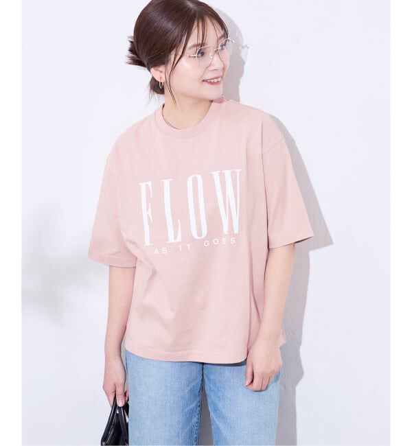 JOURNAL STANDARD「FLOW LOGO TEE」|Tシャツ・カットソー|ピンク