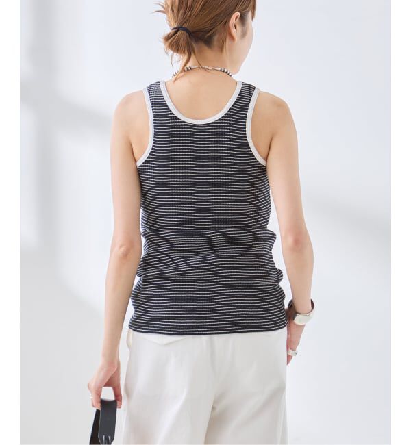 journal standard L'essage「カップ付きボーダータンクトップ」|インナー|