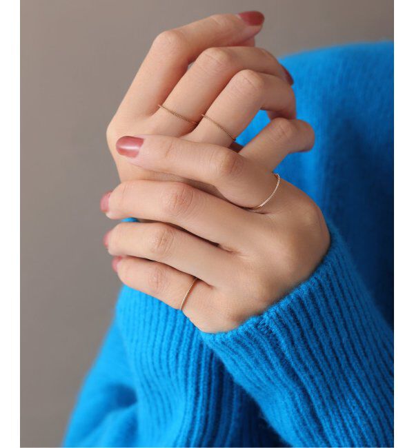 Lilas by Spick&Span「※シンプルピンキーリングミル打ちK10」|リング|