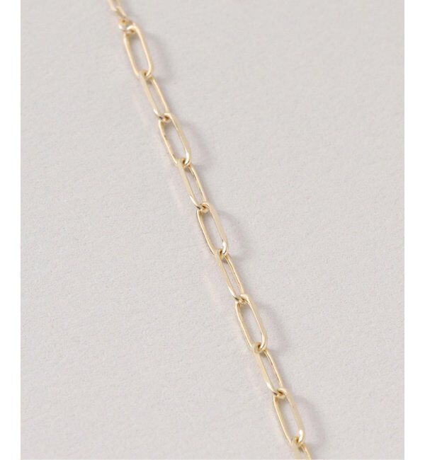 Lilas by Spick&Span「ペーパークリップチェーンロングピアス K10（両耳）」|ピアス|