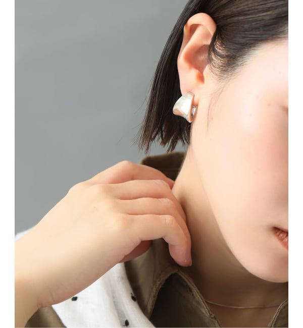 Spick and Span「《予約》【SAMH by LILAS】ワイド平甲丸ピアス SV（両耳）」|ピアス|
