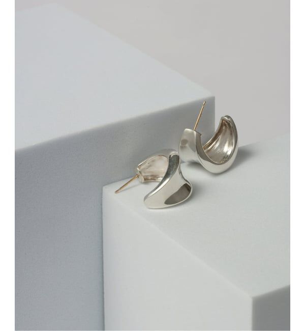 Spick and Span「《予約》【SAMH by LILAS】ワイド平甲丸ピアス SV（両耳）」|ピアス|